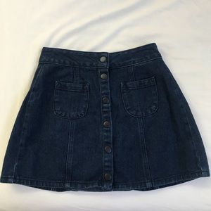 Brandy Melville denim button up skirt